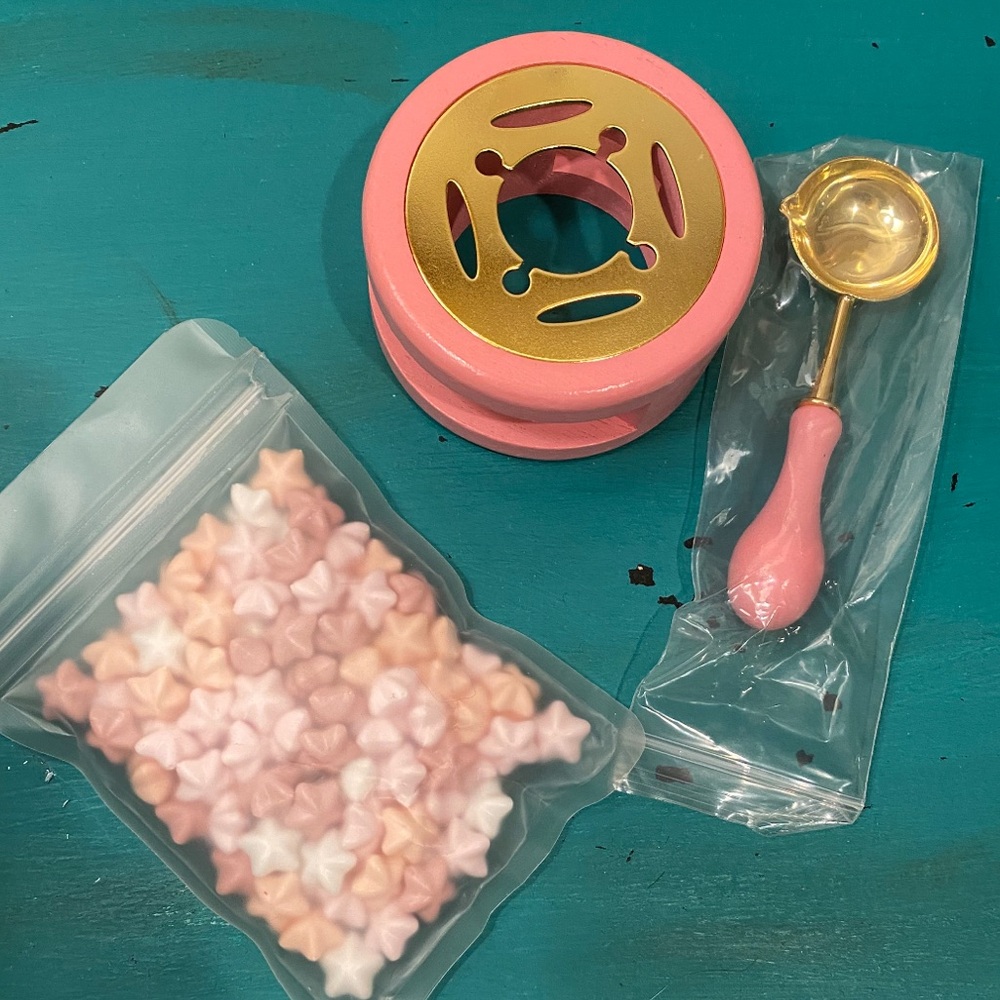 3 piece Stamp and Sealing wax set. NEW